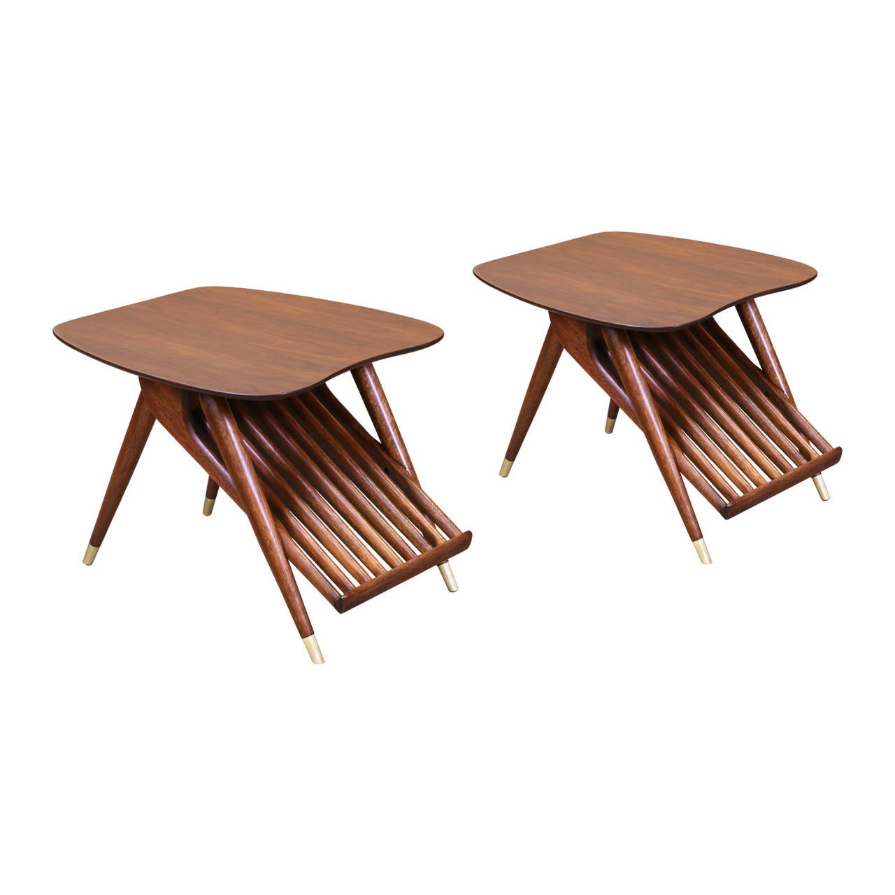 American Mid-Century Magazine Side Tables by Ace-Hi