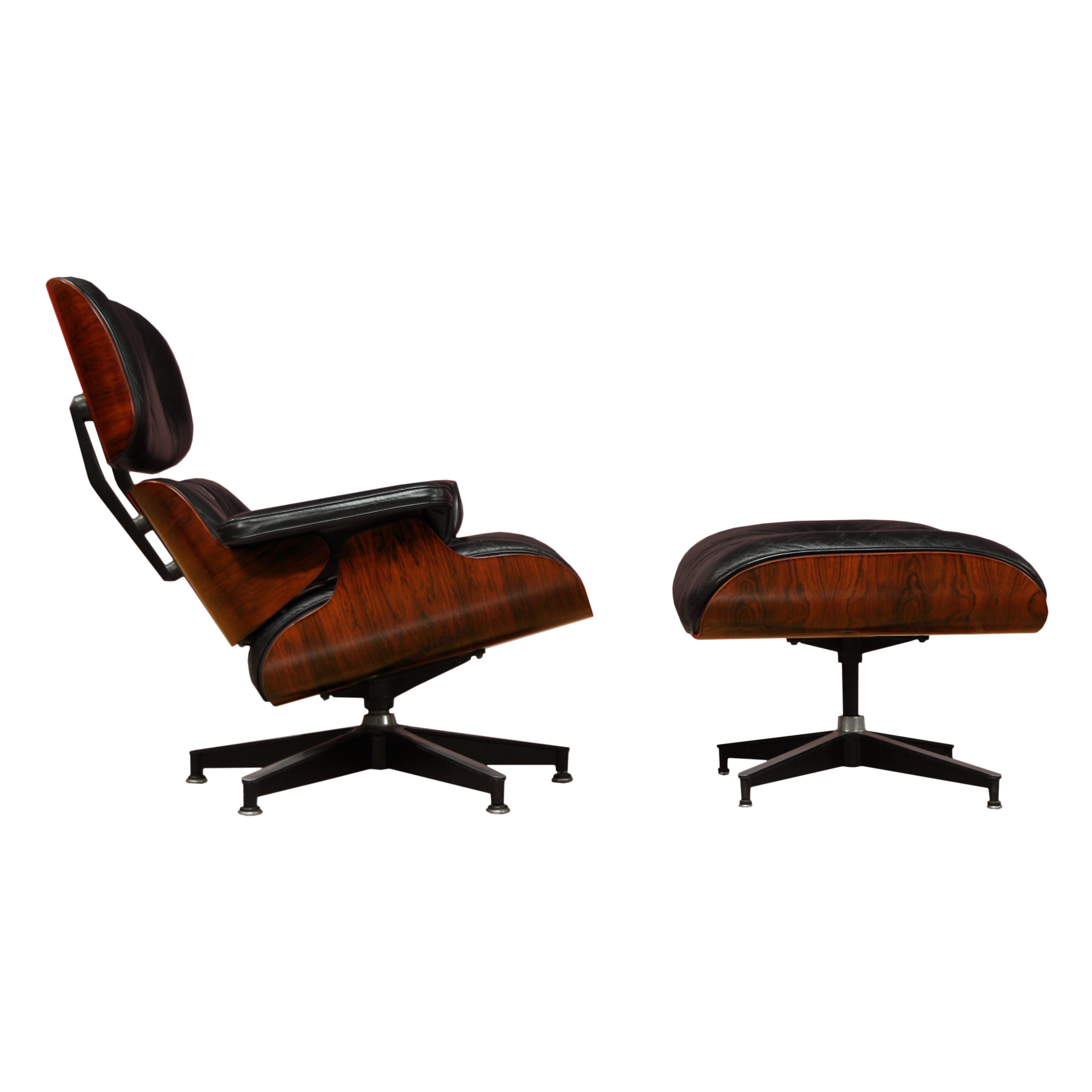 Leather Rosewood Eames Lounge Chair