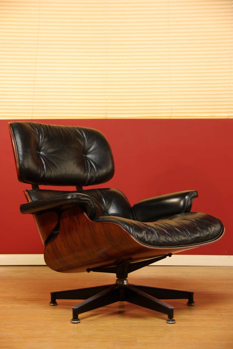 American Leather Rosewood Eames Lounge Chair