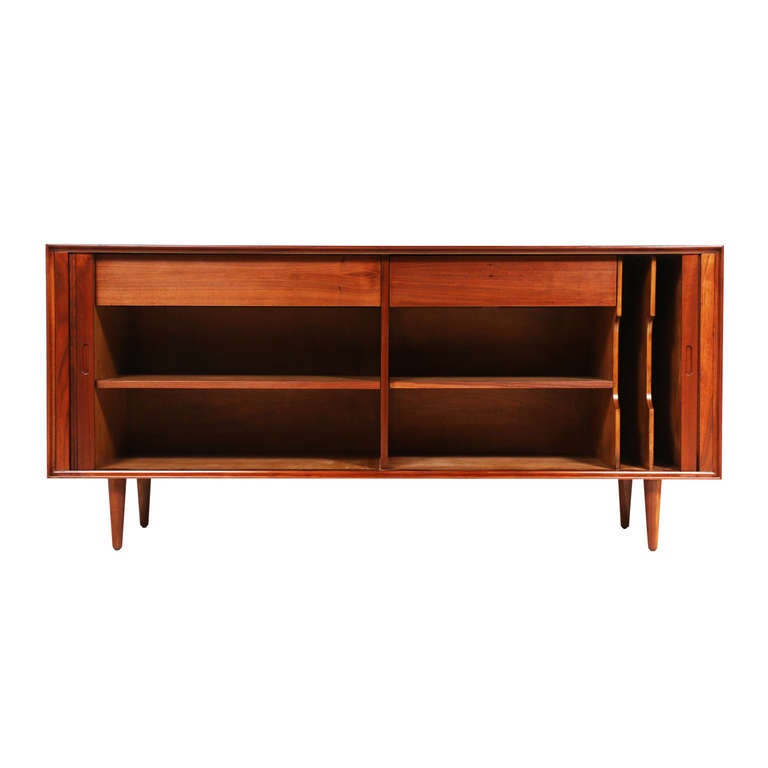 Milo Baughman Tambour Door Credenza for Glenn of California