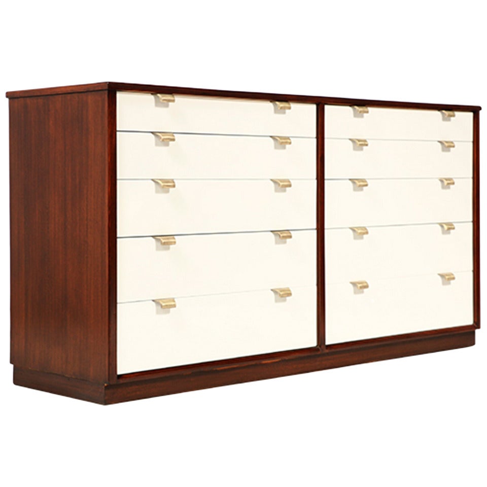 Edward J. Wormley “Precedent” Two Tone Lacquer Dresser for Drexel
