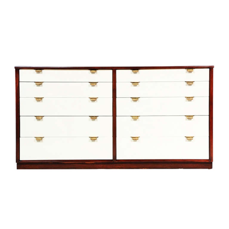 Mid-Century Modern Edward J. Wormley “Precedent” Two Tone Lacquer Dresser for Drexel