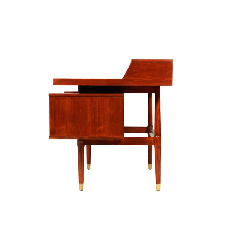 American Drexel “Biscayne” Floating Leather Top Desk