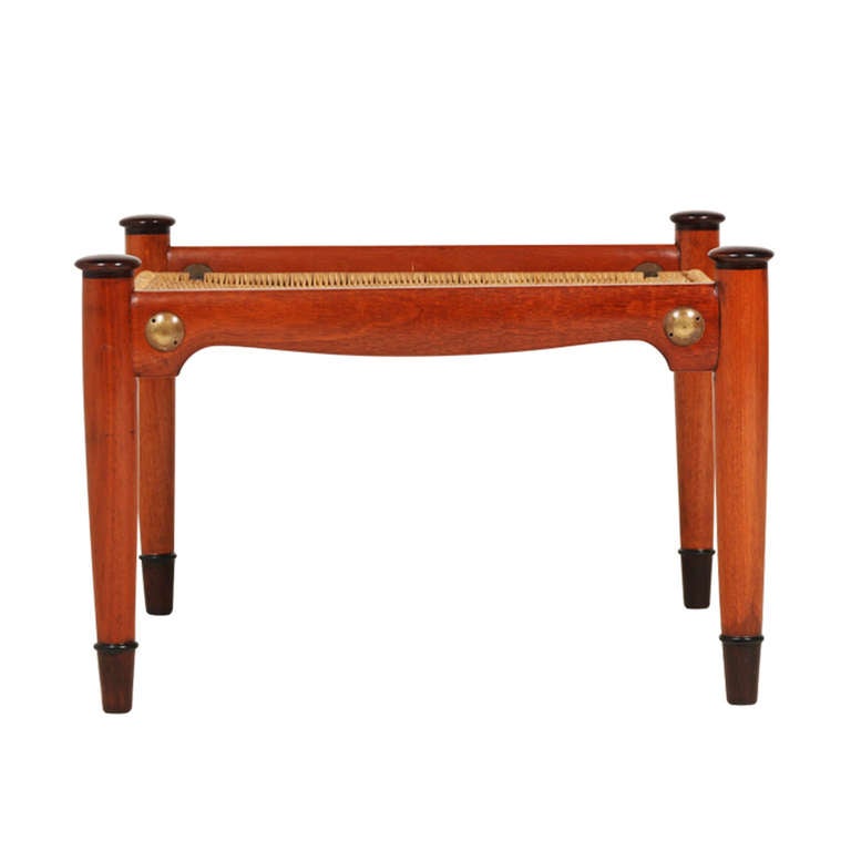 Mid-Century Modern Frank Kyle Leather and Rosewood Mexican Stool