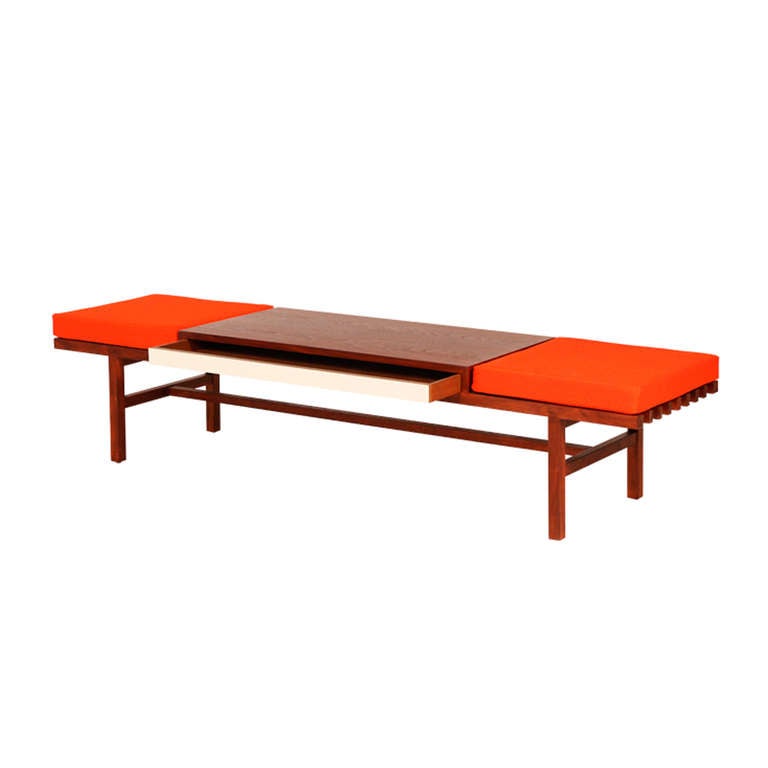 American Martin Borenstein Bench Coffee Table for Brown Saltman