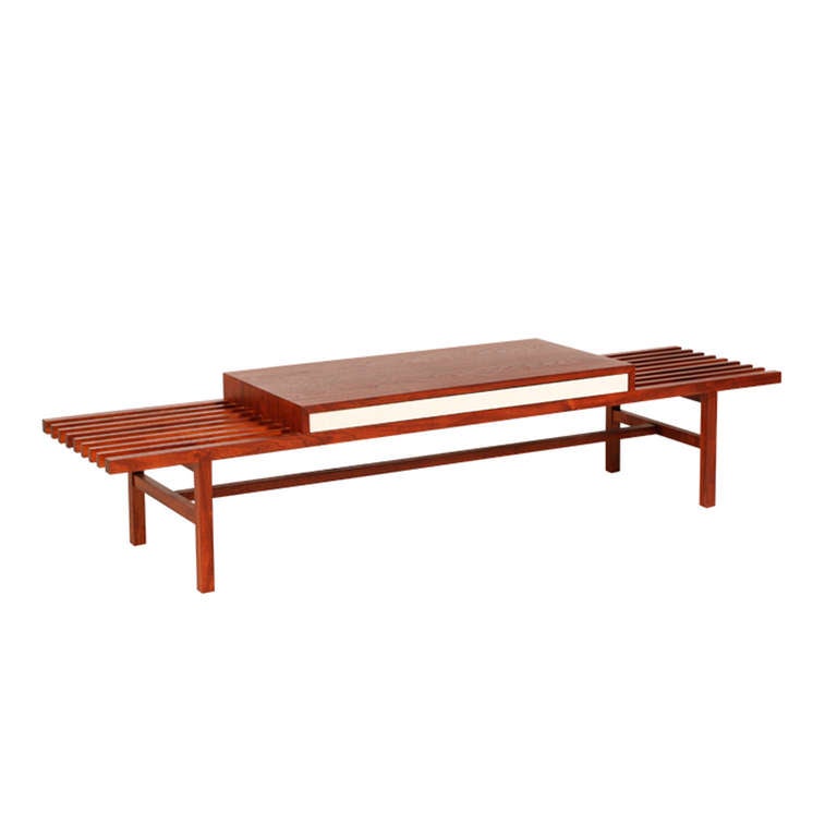 Martin Borenstein Bench Coffee Table for Brown Saltman In Excellent Condition In Los Angeles, CA