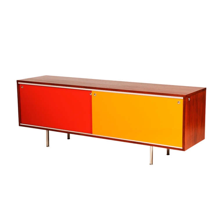 Mid-20th Century George Nelson Lacquer Credenza for Herman Miller