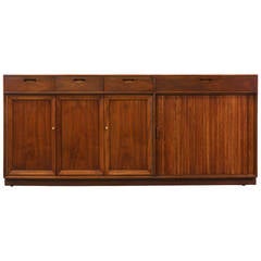 Mid Century Credenza with Tambour Door
