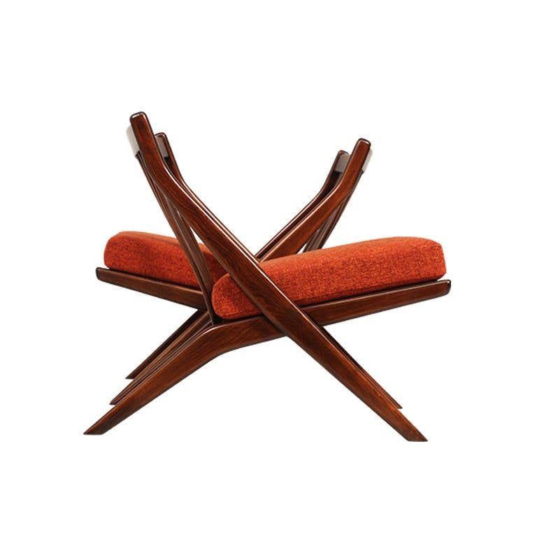 Mid-20th Century Folke Ohlsson Scissor Lounge Chairs for Dux