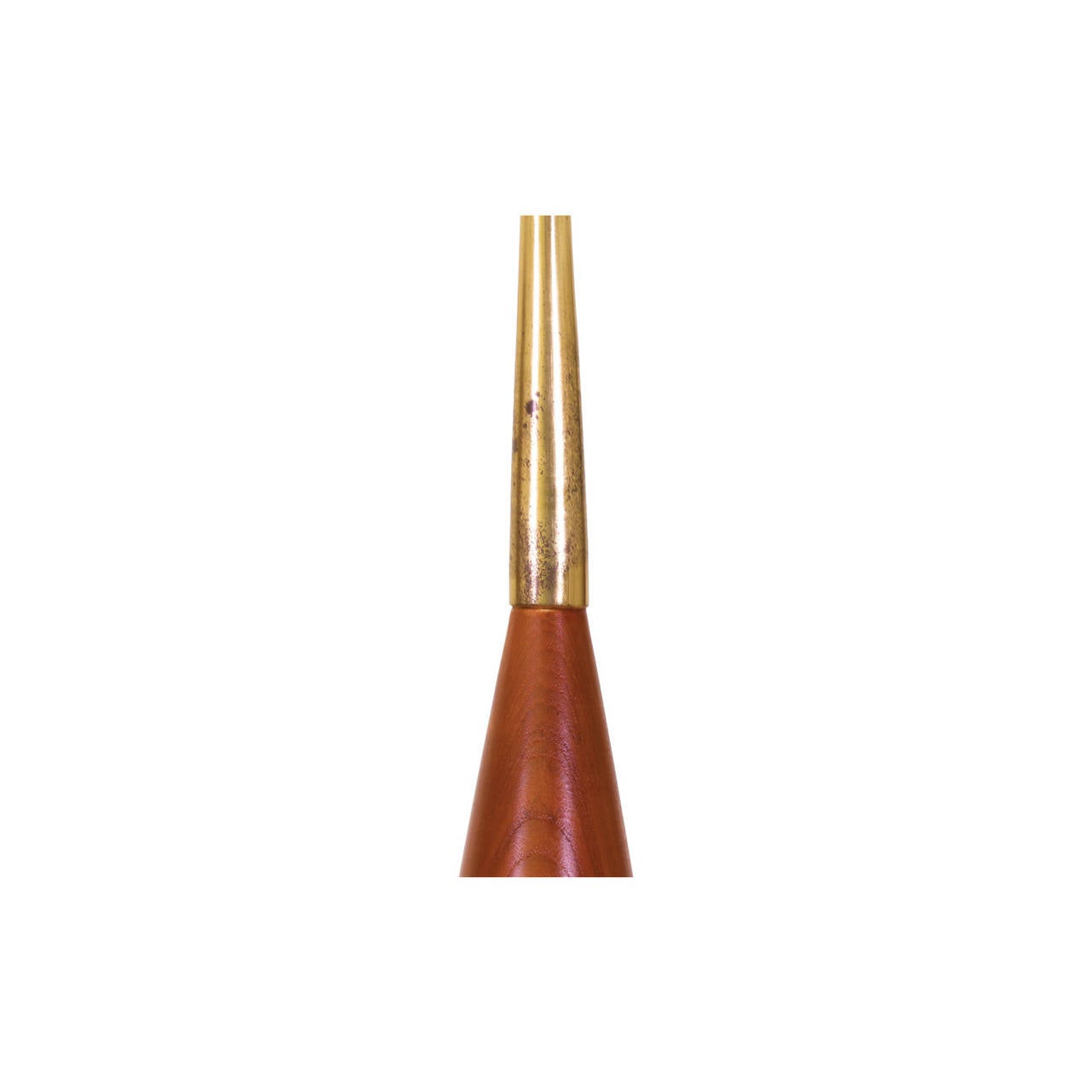 Danish Modern Teak and Brass Table Lamp