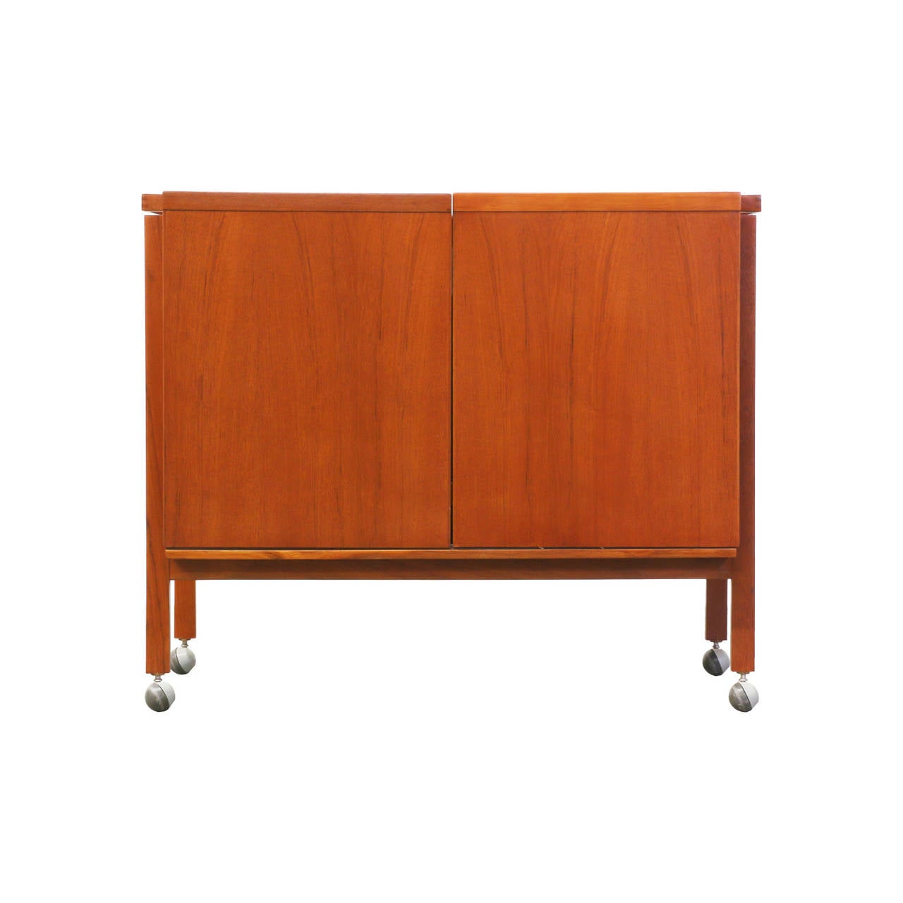 Danish Niels Erik Glasdam Jensen Expanding Teak Bar Cart