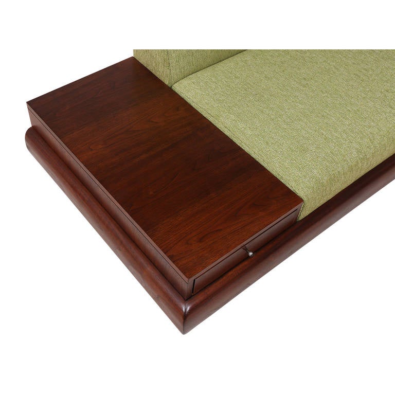 Walnut Adrian Pearsall Platform Sofa with Side Tables for Craft Associates