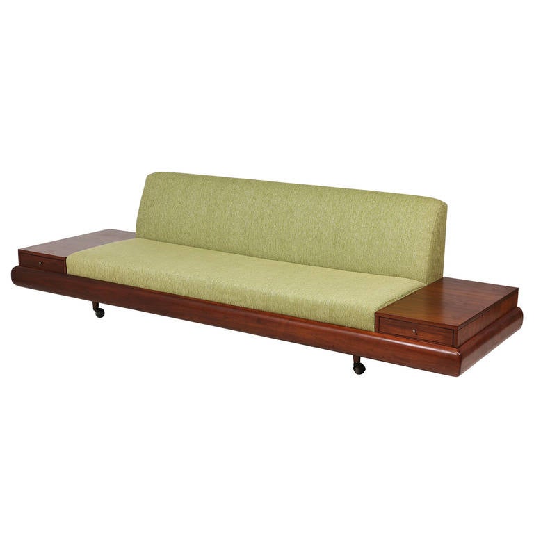 Adrian Pearsall platform sofa with side tables for Craft Associates.