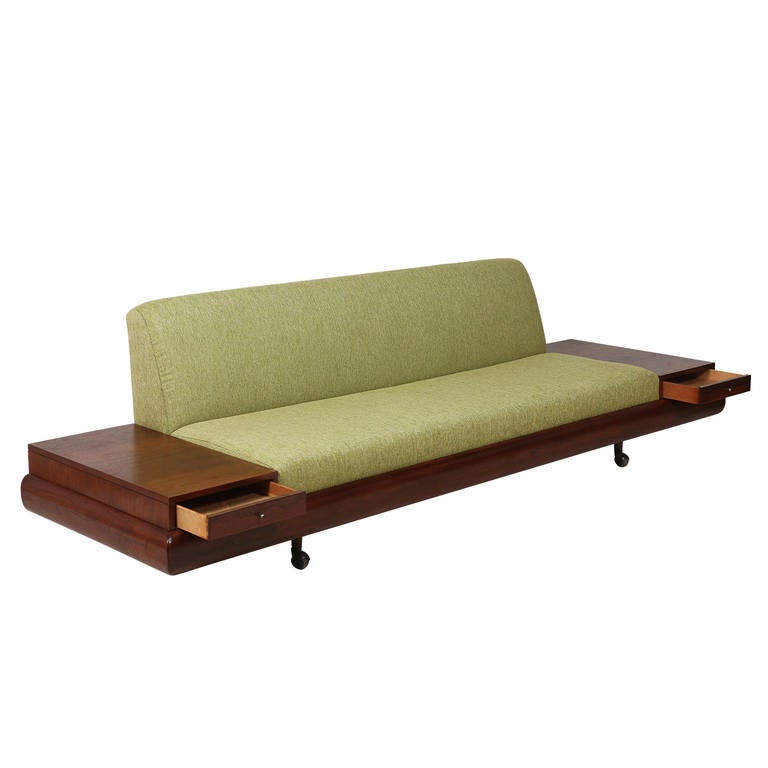 American Adrian Pearsall Platform Sofa with Side Tables for Craft Associates