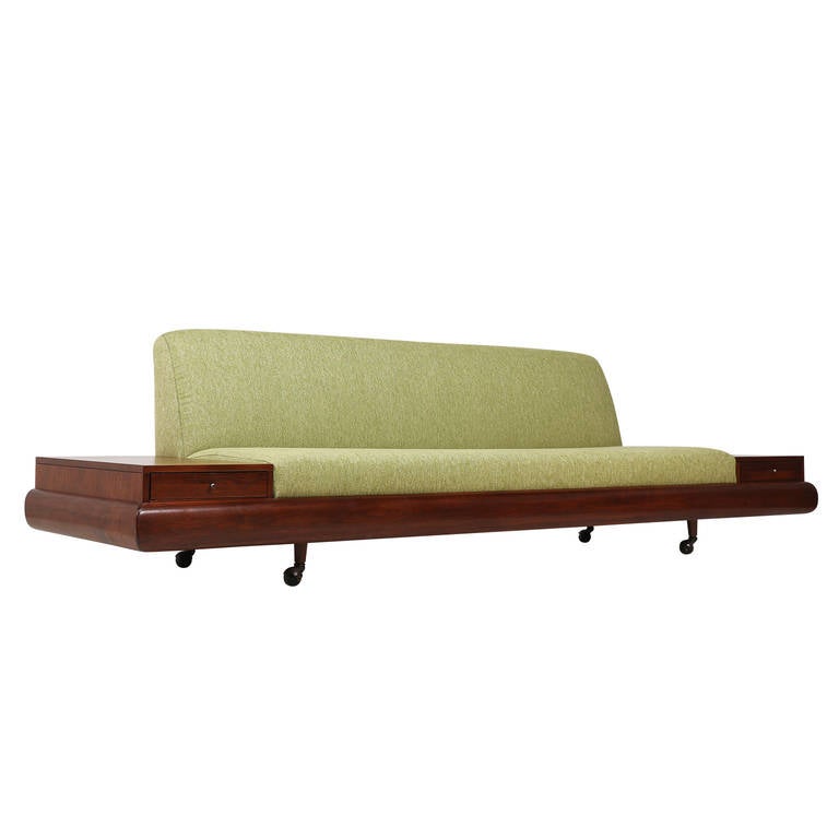 Adrian Pearsall Platform Sofa with Side Tables for Craft Associates In Excellent Condition In Los Angeles, CA