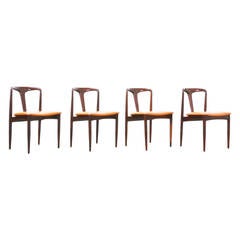 Johannes Andersen Rosewood “Juliane” Dining Chairs for Uldum Mobelfabrik