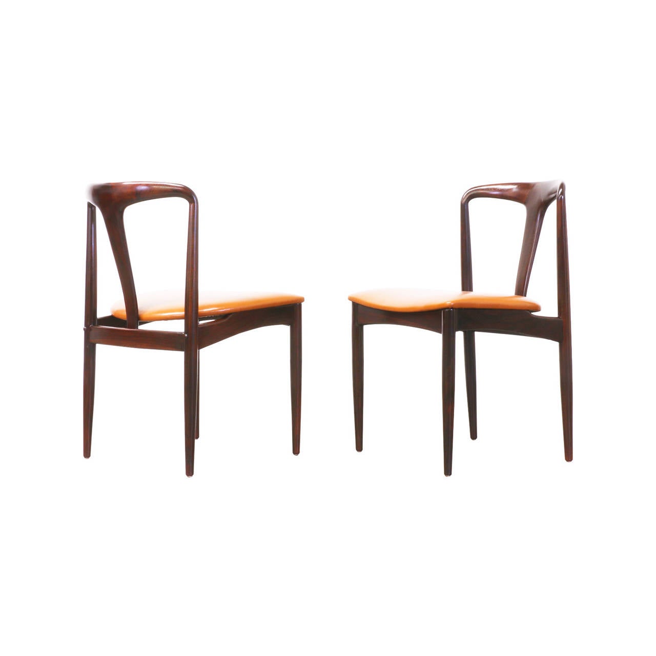 Danish Johannes Andersen Rosewood “Juliane” Dining Chairs for Uldum Mobelfabrik
