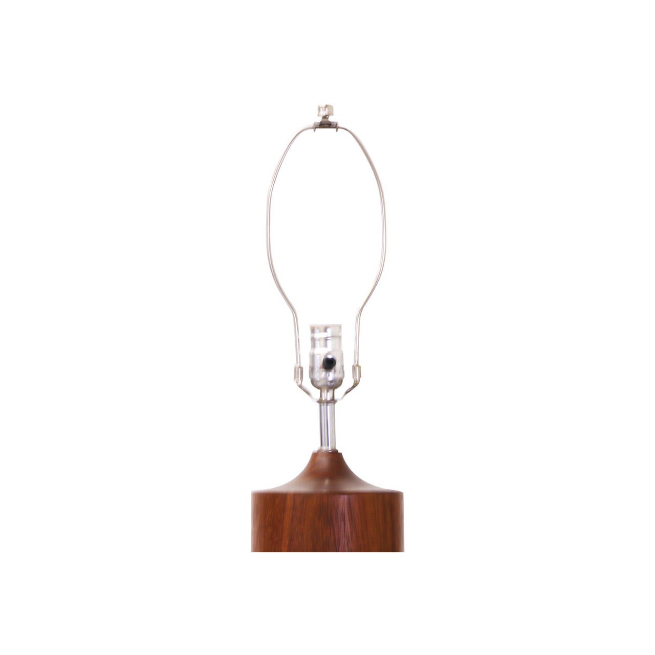 Mid-Century Modern Midcentury Walnut Cylinder Table Lamp