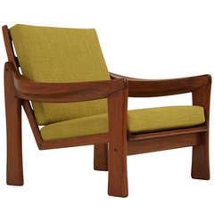 Vintage Brazilian Exotic Wood Lounge Chair