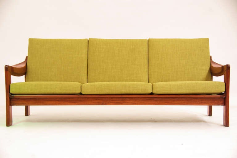 Mid-Century Modern Vintage Brazilian Exotic Wood Sofa