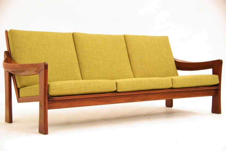 Vintage Brazilian Exotic Wood Sofa In Excellent Condition In Los Angeles, CA