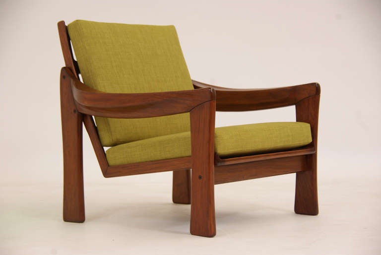 Mid-Century Modern Vintage Brazilian Exotic Wood Lounge Chair