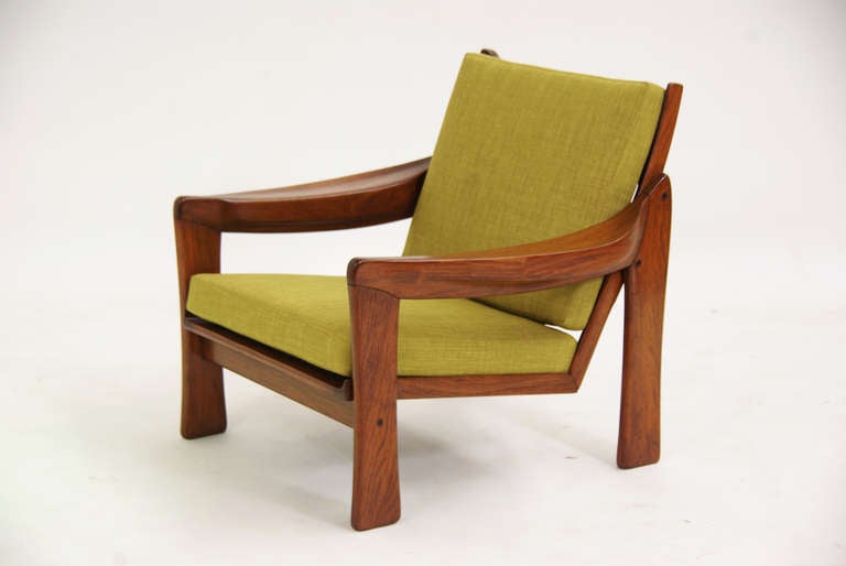 Vintage Brazilian Exotic Wood Lounge Chair 1