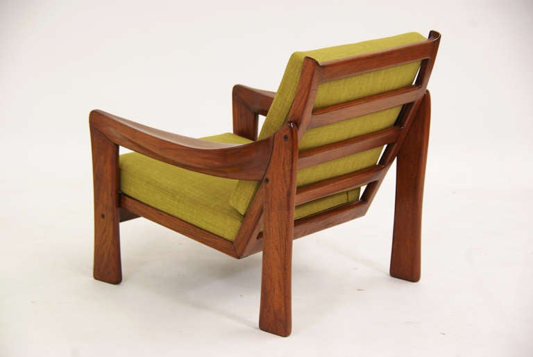 Mid-20th Century Vintage Brazilian Exotic Wood Lounge Chair