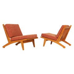 Hans J. Wegner GE-375 Lounge Chairs for Getama