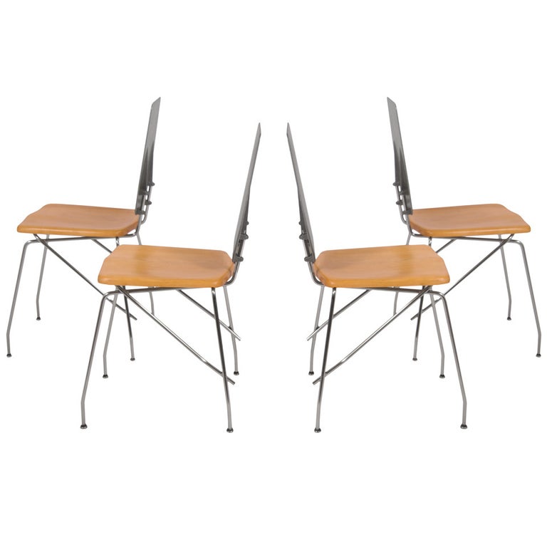 Vintage Aluminum Dining Chairs by Robert Josten For Sale at 1stDibs