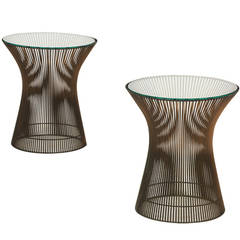 Warren Platner Bronze Wire Side Tables for Knoll