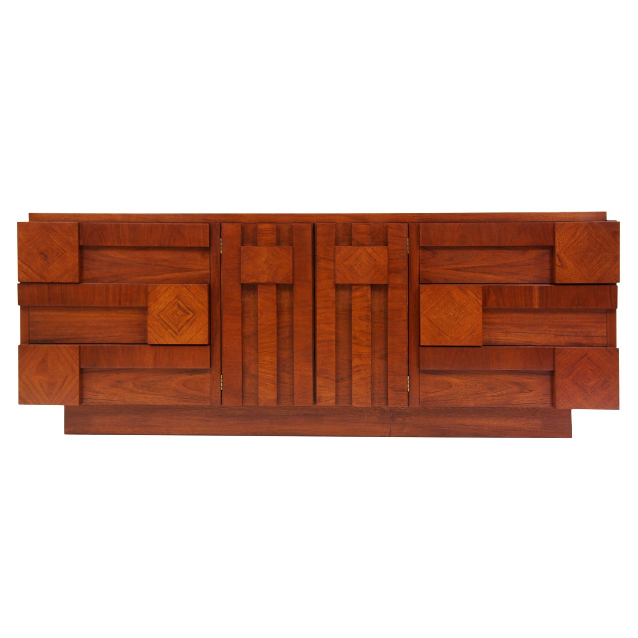 Mid Century Modern Walnut "Geometric" Dresser by Lane