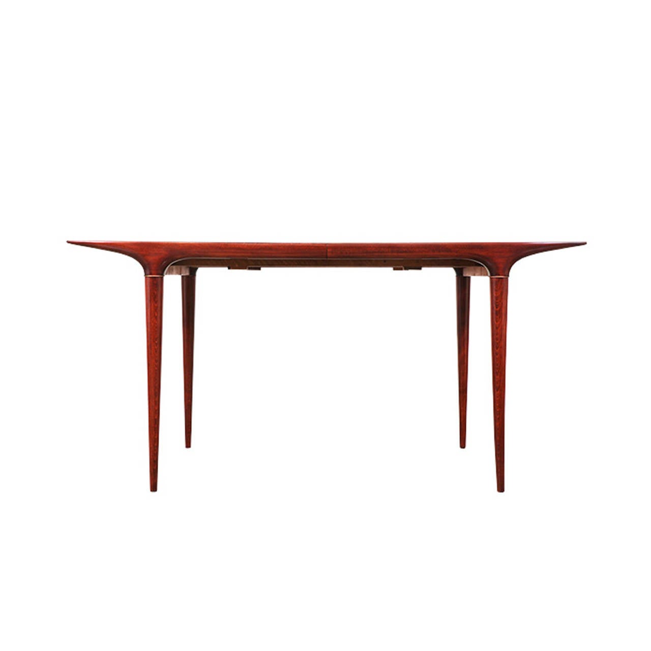 Svante Skogh “Cortina” Rosewood Dining Table with Brass Accents