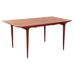 Svante Skogh “Cortina” Rosewood Dining Table with Brass Accents