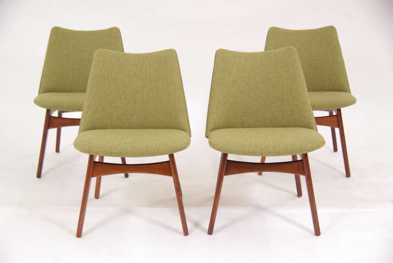 Mid-Century Modern Craft Associates Walnut Dining Chairs by Adrian Pearsell