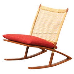 Fredrik Kayser Rocking Chair for Vatne Mobler