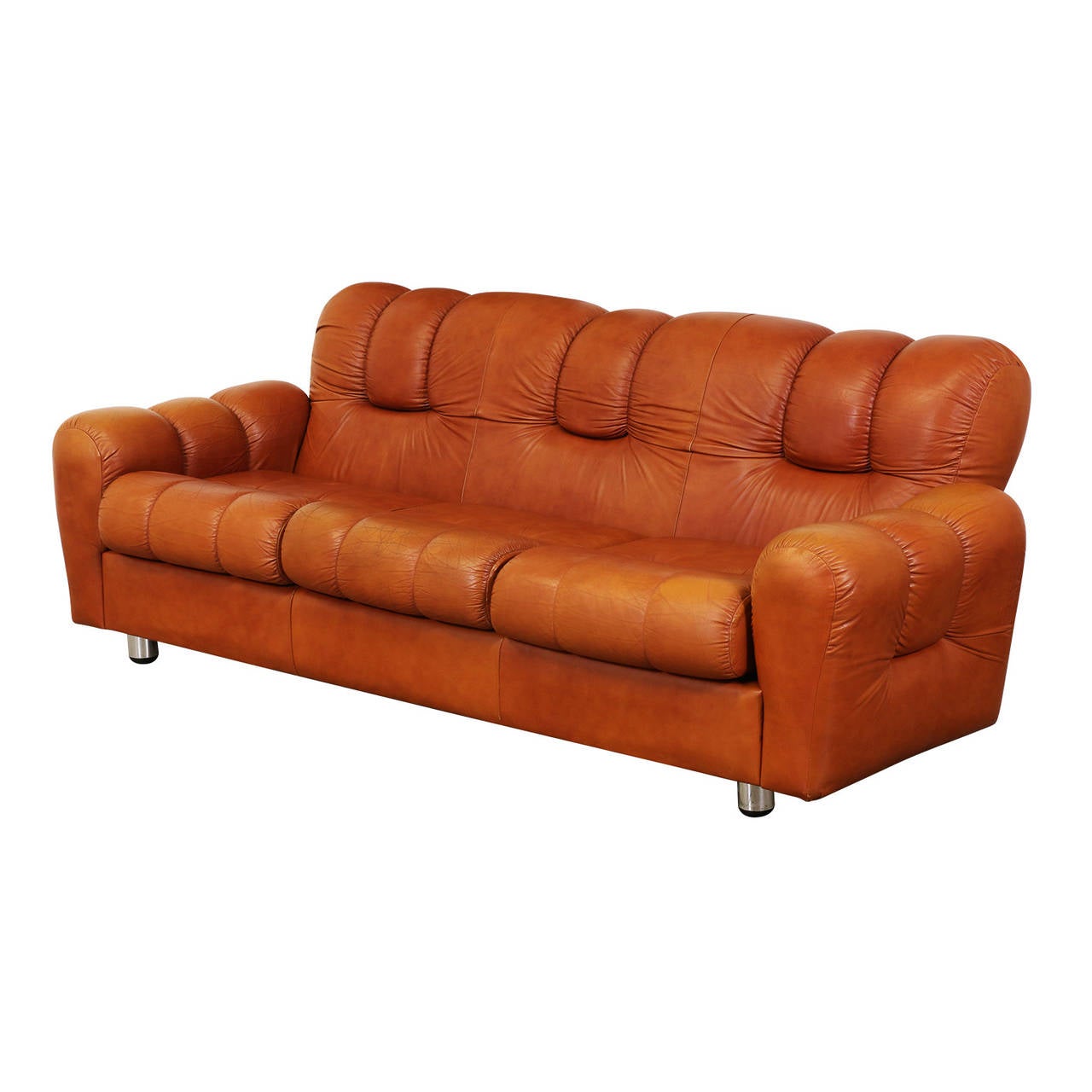 Tuffted Leather Sofa 81