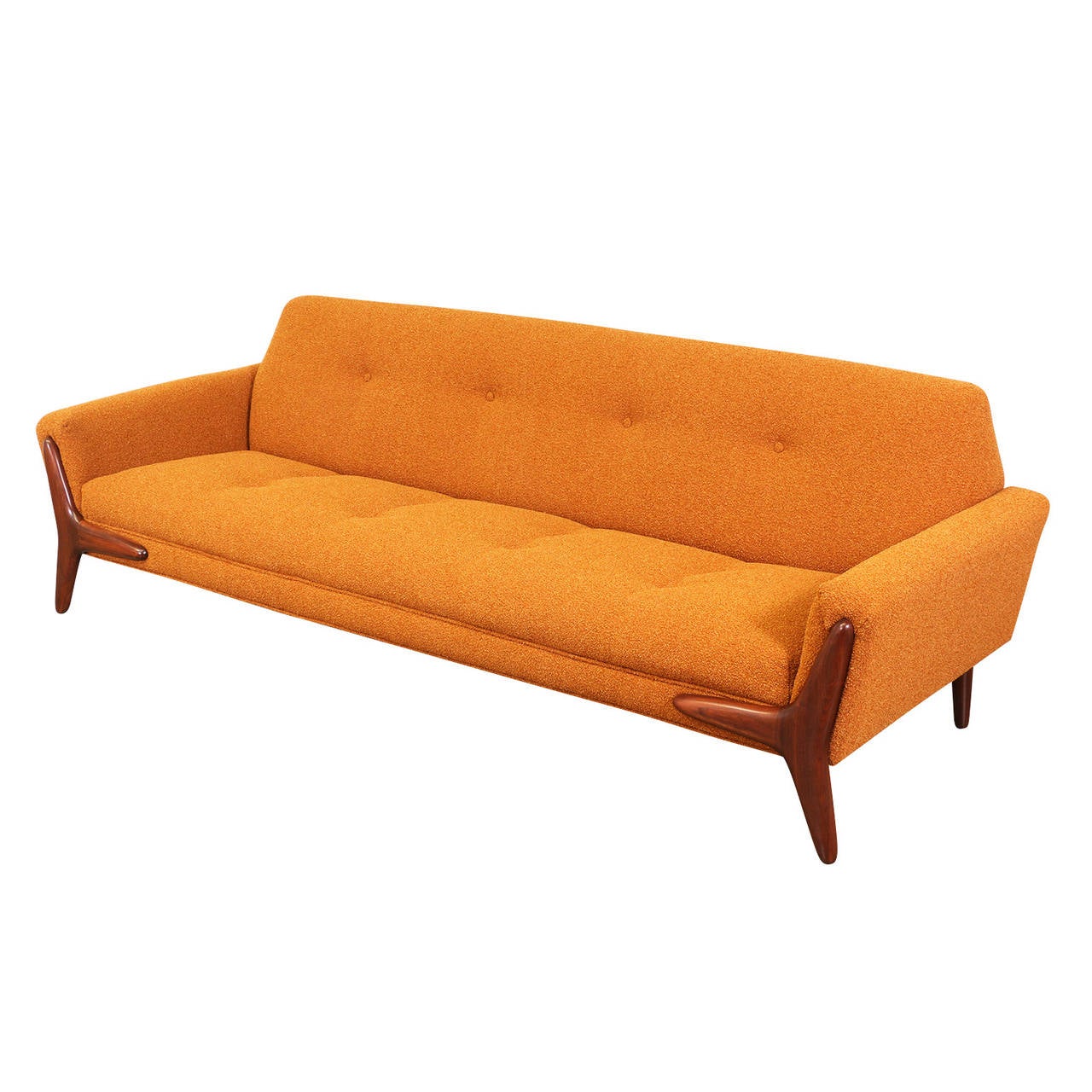 Walnut Adrian Pearsall Sofa for Craft Associates