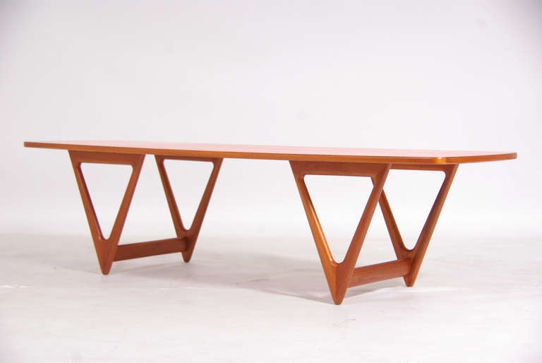Mid-Century Modern Danish Modern Teak Coffee Table by Kurt Østervig