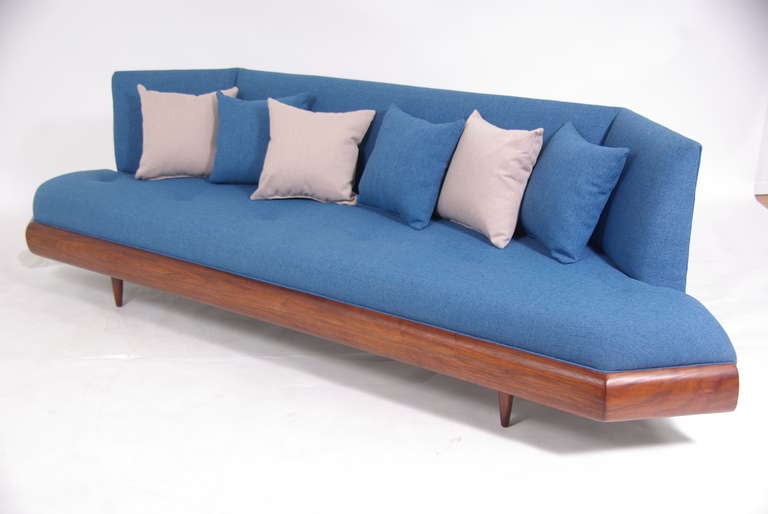 American Craft Associates Vintage Walnut Sofa by Adrian Pearsall