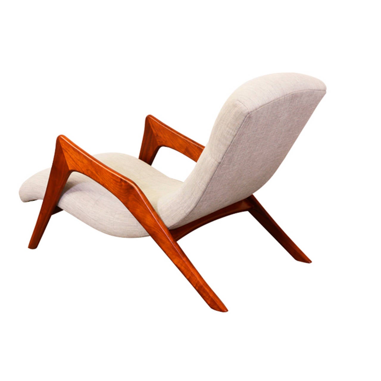 Mid-20th Century Adrian Pearsall “Grasshopper” Chaise Lounge w/ Ottoman for Craft Associates