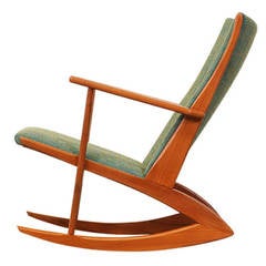 Soren Georg Jensen Teak Rocking Chair for Kubus