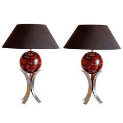 Pair of french Maison Charles table lamps