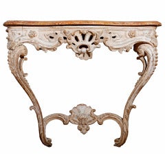 18th Century Louis XV White-Painted Console Table