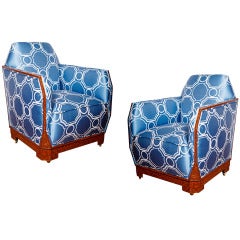 Pair Of French Art Deco Armchairs