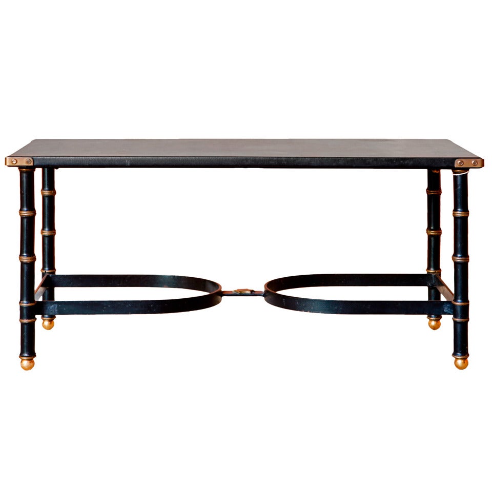 20th Century French Low Table by Jacques Adnet For Sale