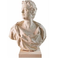 Italian Carved Marble Bust of a Man