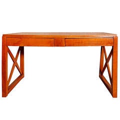 A 20th Century Stained Oak Desk Table by Léon and Maurice Jallot