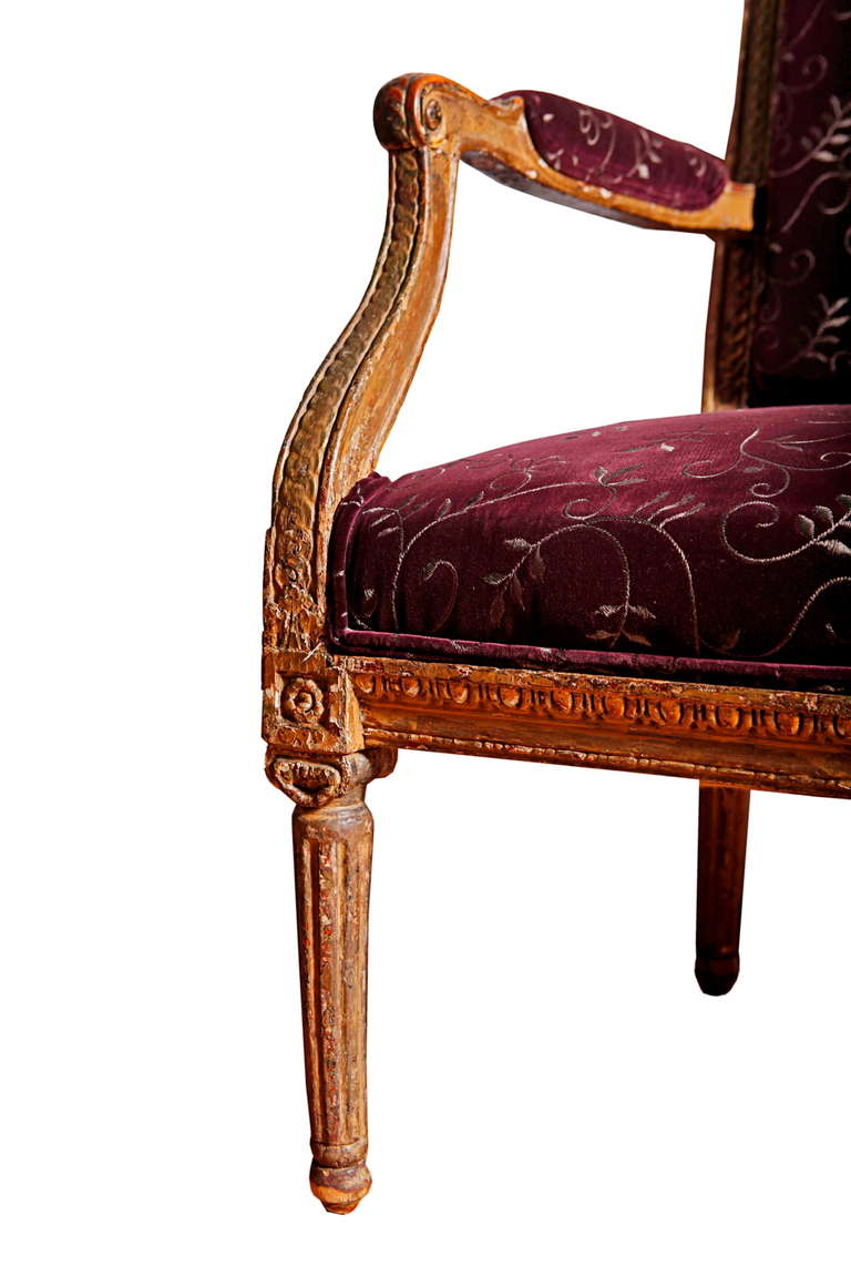 Spanish 18th Century Carlos IV Fauteuil In Excellent Condition For Sale In Madrid, ES