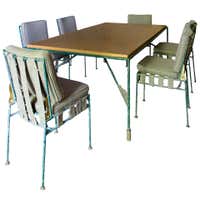 French Oak And Parcel-gilt Bronze Dining-suite By Christin Liaigre French Oak And Parcel-gilt Bronze Dining-suite By Christin Liaigre